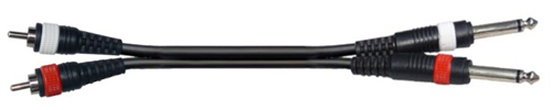 Cavo 2x rca m-2x jack6,3m 5m JJRR-50BK