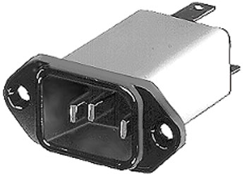 492518264 Tripolar Mains plug for panel with Filter