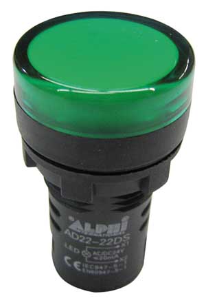 Segnalatore 24V A Led Verde Luminoso AP/SEGN/22G-I