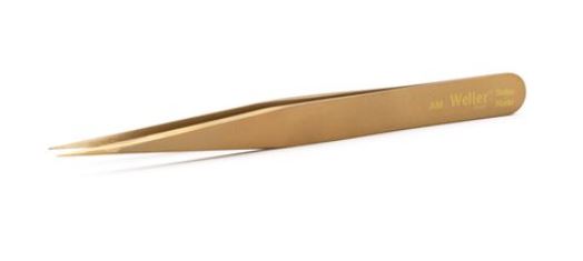 Pinzette di precisione in ottone, Punte fini diritte, AM Weller