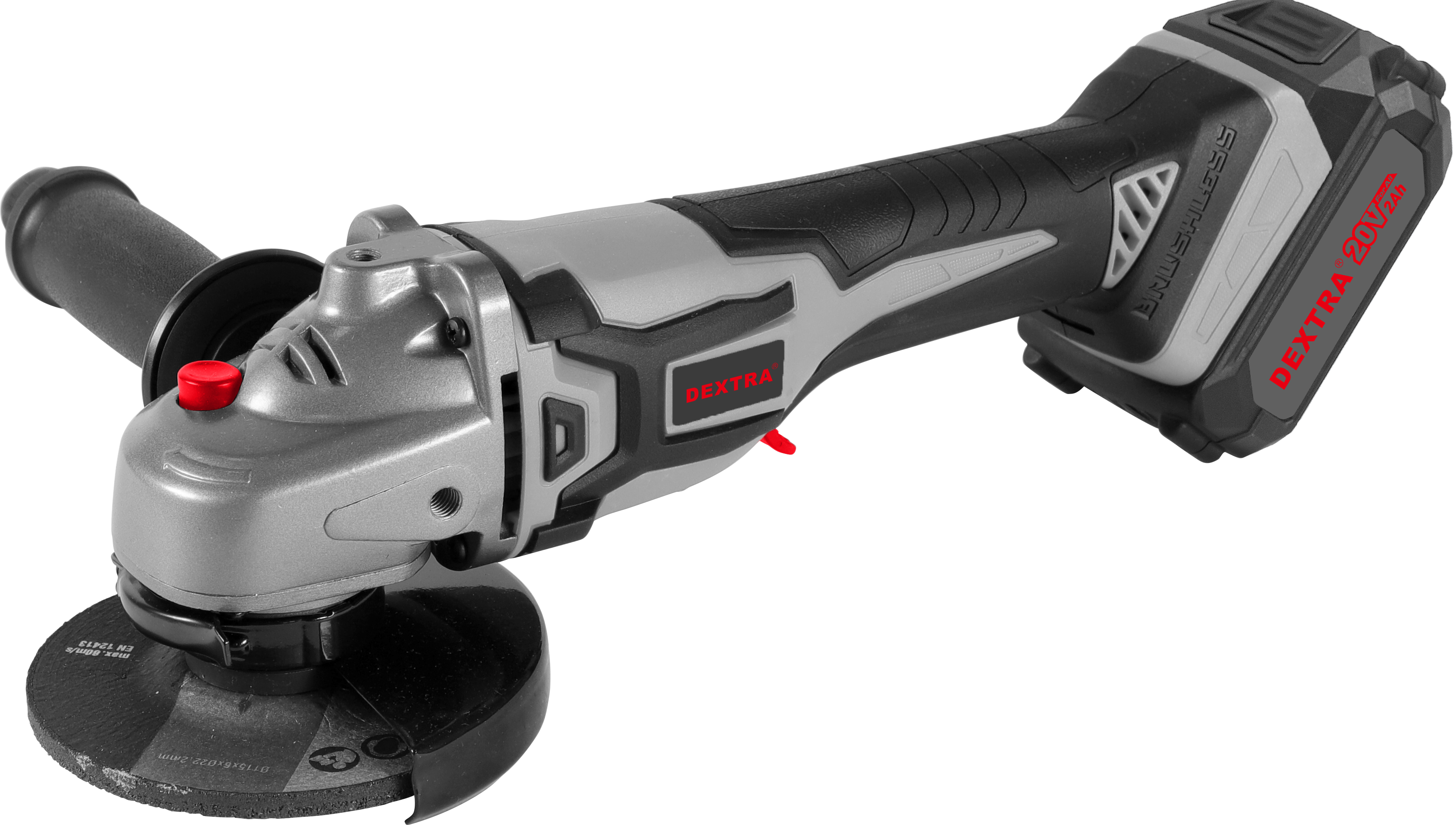 20V brushless angle grinder, 125 mm, 8,500 rpm, DEXTRA
