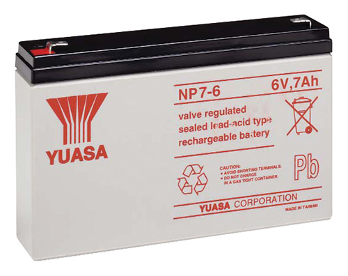 Rechargeable lead-acid battery 6V 7Ah YUASA
