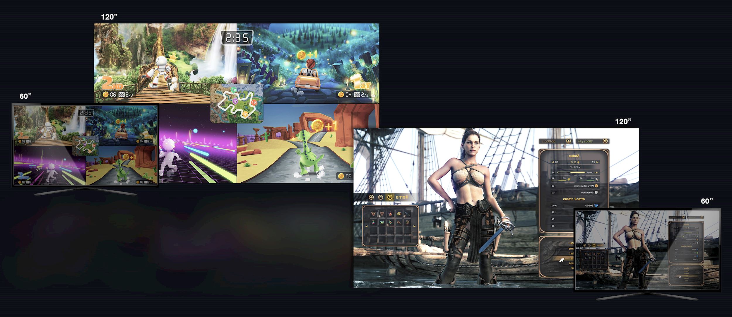 Videoproiettore laser 4K UHD 3800 ANSI lumen, Mod. UHZ45