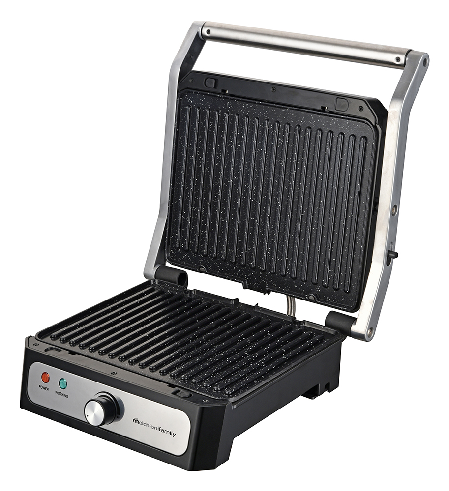 Bistecchiera IRIS con piastre in ceramica removibili, 1800W, 28x25cm, con termostato