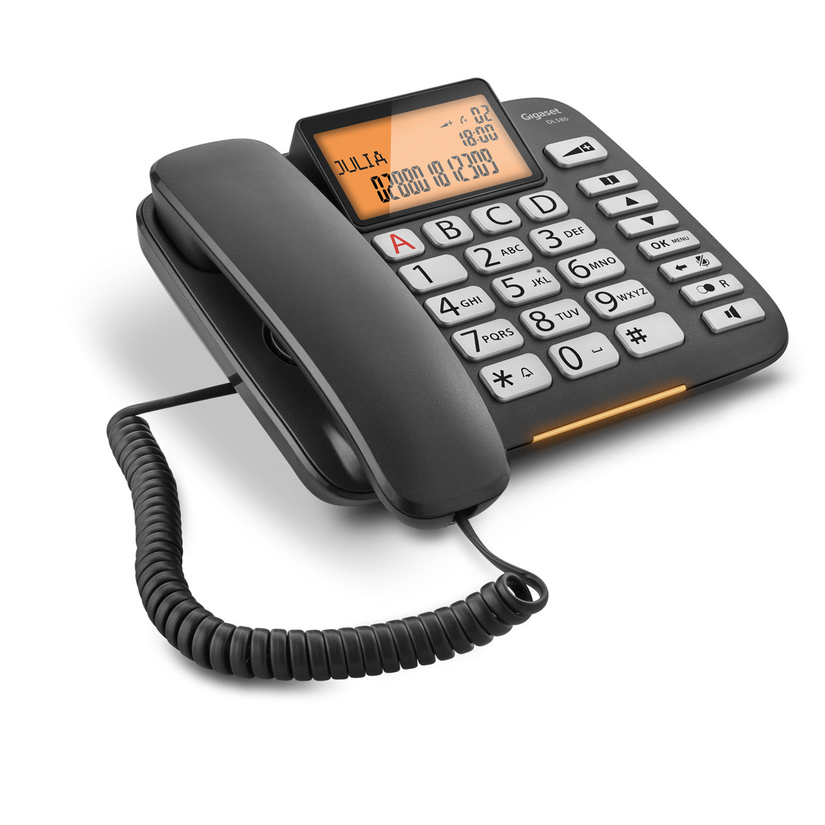 Telefono a filo da tavolo Gigaset DL580 nero