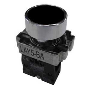 Black Flat Push Button Normally Open AP/INT/B21A-C