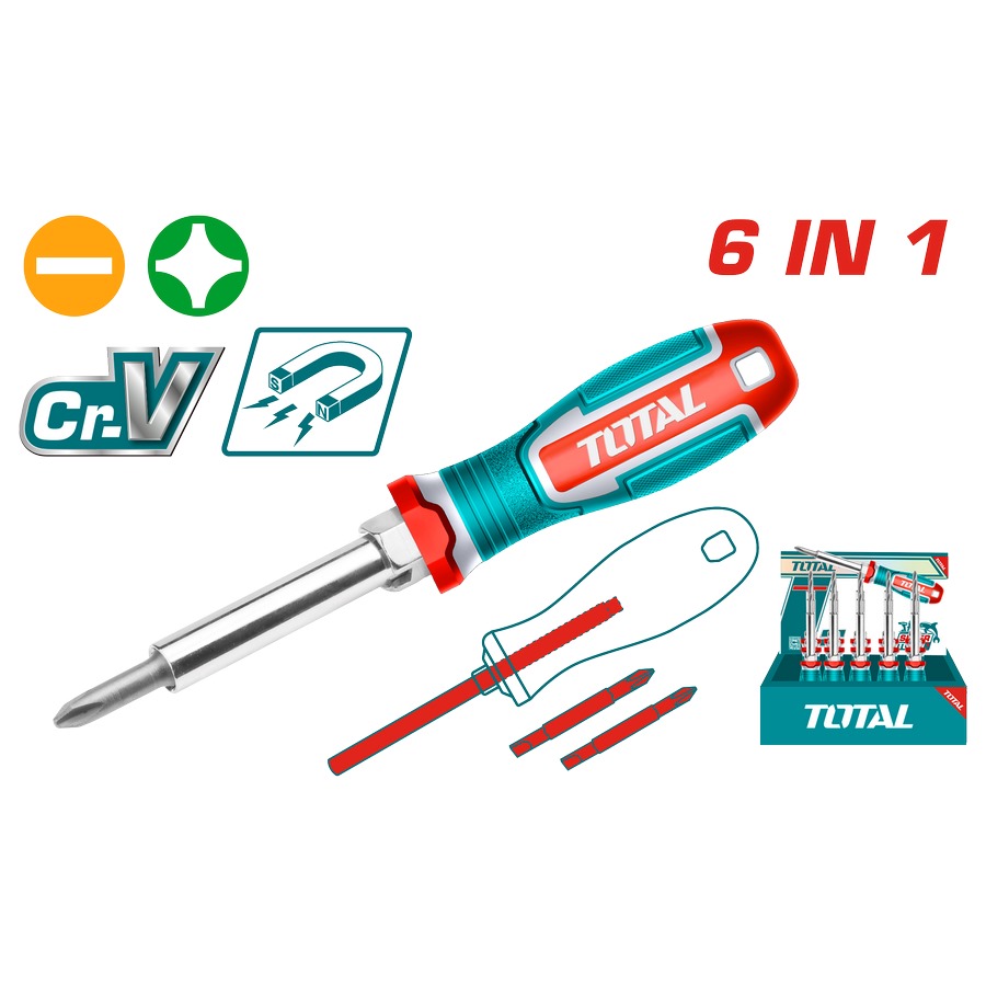 6-in-1 Interchangeable Screwdriver Set THT2506076