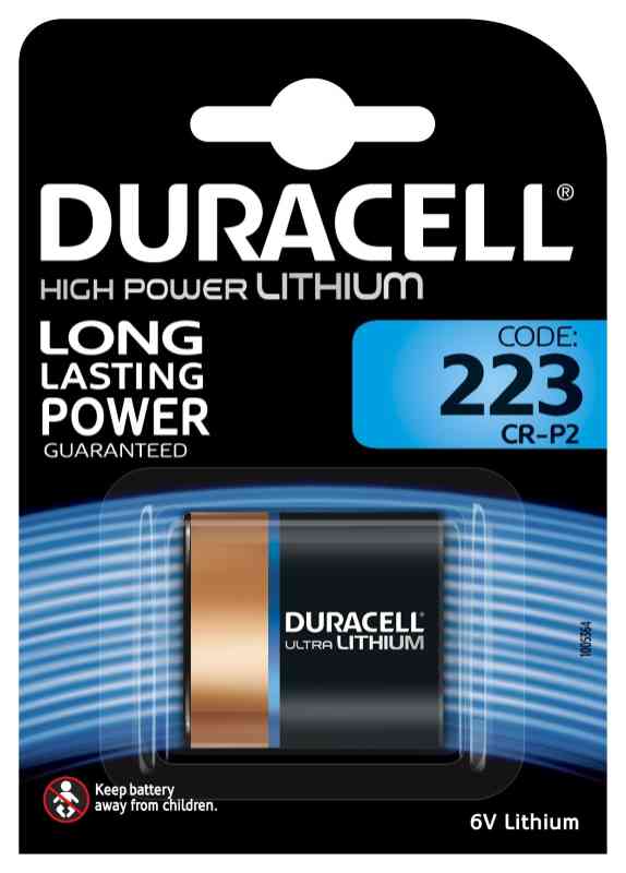 Duracell Lithium 223 Ultra M3 Photo in blister pack of 1 battery
