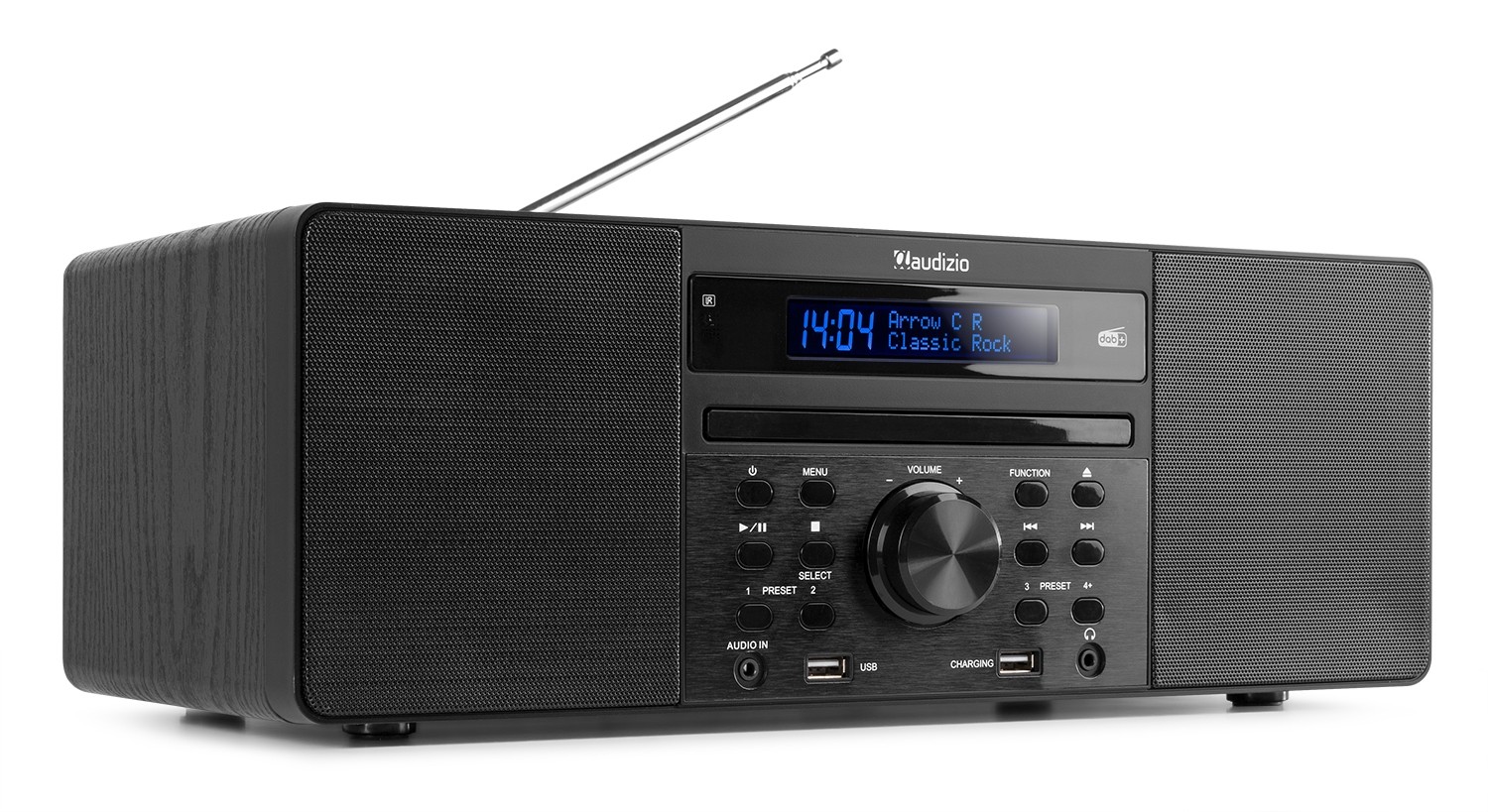 Prato, Radio da 60W  con DAB+/FM, display, lettore CD, Bluetooth, colore nero