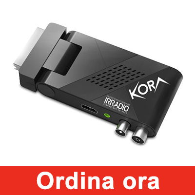 Decoder digitale terrestre IRRADIO KORA dvb-t2 hevc h.265 60hz, 10bit, mod. DTR-3342