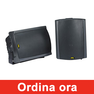 Diffusori coppia box bass reflex 50W nero 8ohm, c-trasformatore 100v. REF-50T