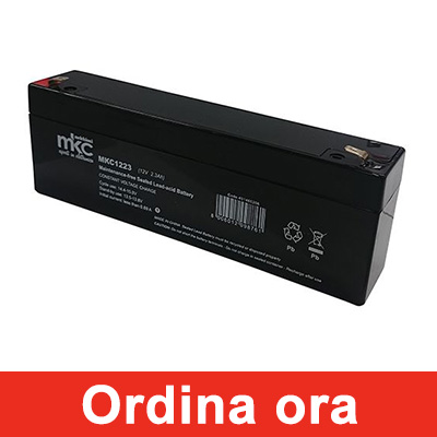 Batteria al piombo ricaricabile 12V 2.3Ah terminale faston 4.8mm