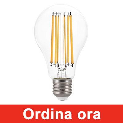 Lampadina LED FILOLAMP Goccia A68 13W - Luce Naturale, MKC Light