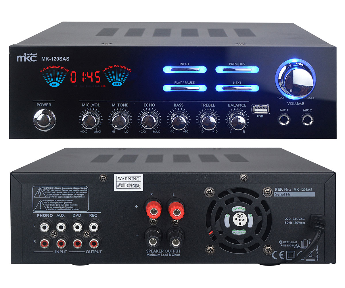 Amplificatore stereo da 120W MK-120SAS