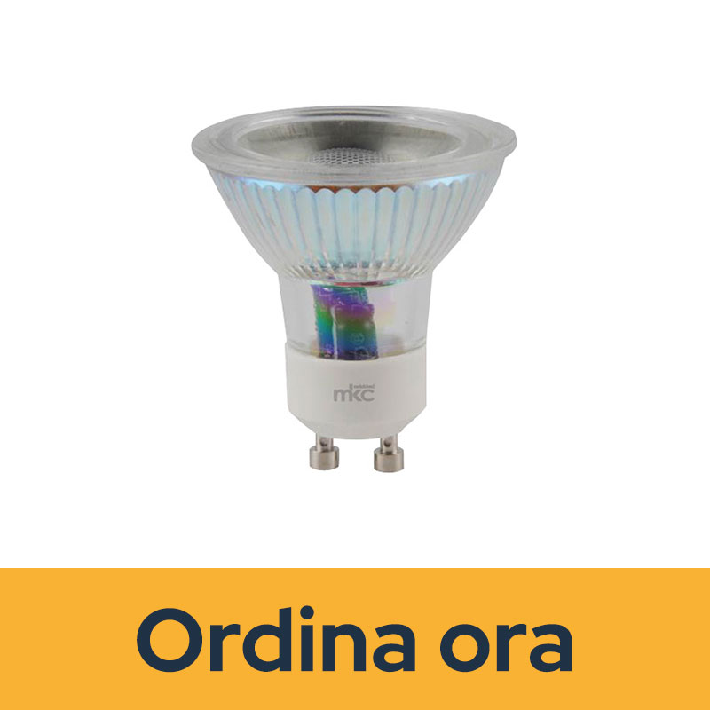 Lampada GU10 5W angolo 38° corpo in vetro