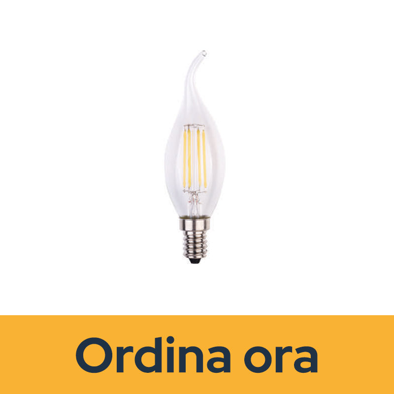 Lampadina LED FILOLAMP Fiamma 6W - Luce calda